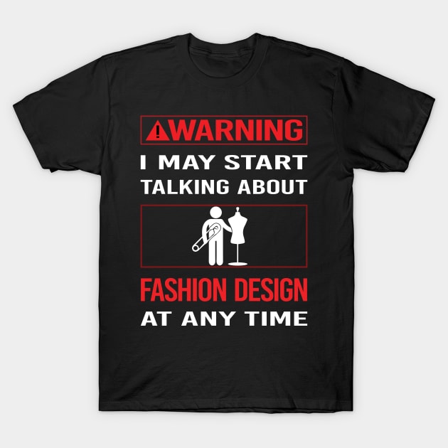 Red Warning Fashion Design T-Shirt by Happy Life